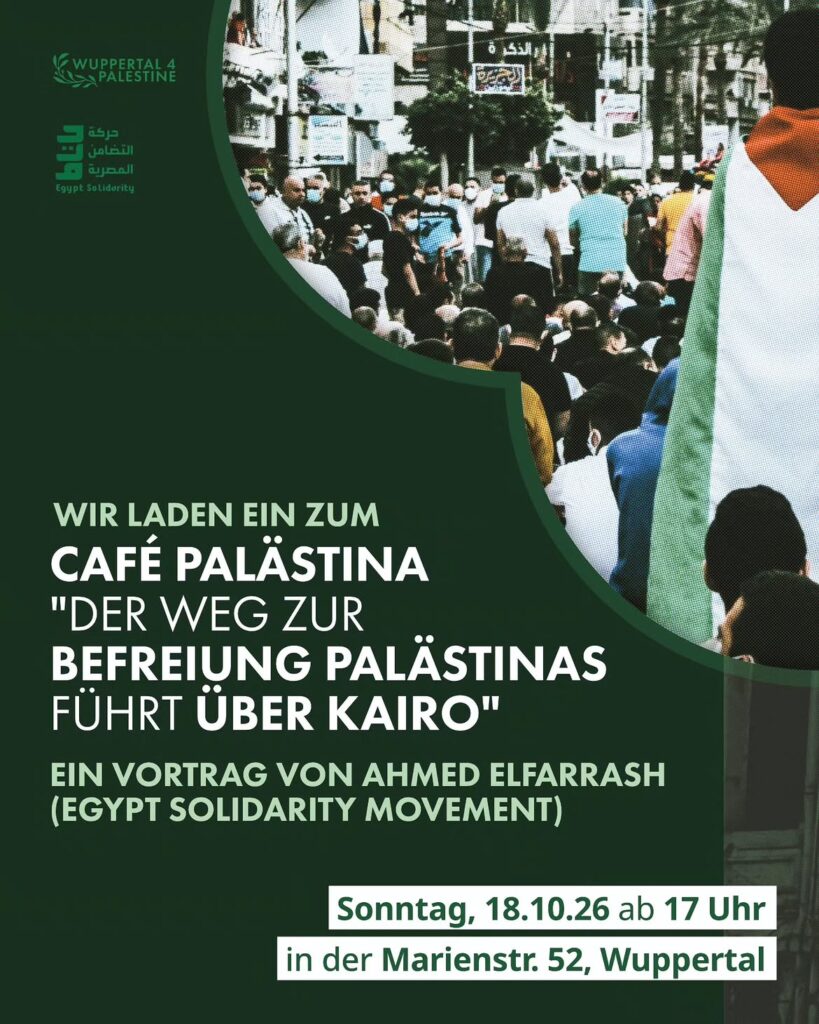 Vortrag \"Der Weg zur Befreiung Palästinas führt über Kairo\"